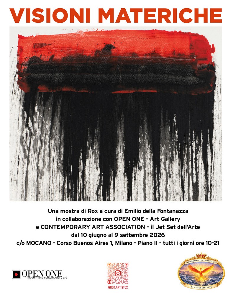 “VISIONI MATERICHE” – MOSTRA DELL’ARTISTA CONTEMPORANEA ROX – MILANO DAL 10 GIUGNO AL 9 SETTEMBRE 2026 – VERNISSAGE MERCOLEDì 10 GIUGNO ALLE ORE 18.30